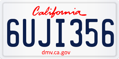 CA license plate 6UJI356