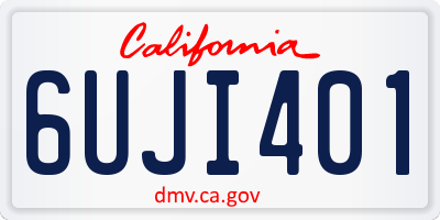 CA license plate 6UJI401