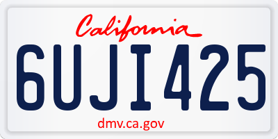 CA license plate 6UJI425