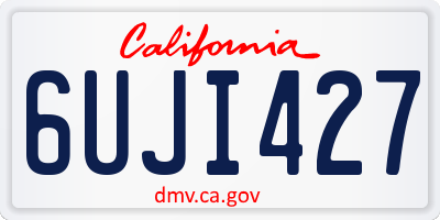 CA license plate 6UJI427