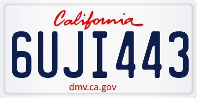 CA license plate 6UJI443