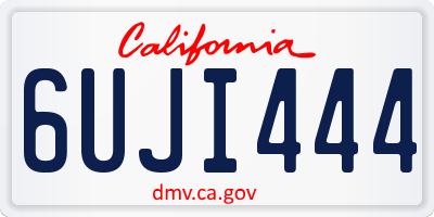 CA license plate 6UJI444