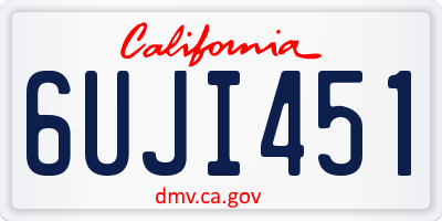 CA license plate 6UJI451