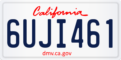 CA license plate 6UJI461