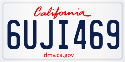 CA license plate 6UJI469