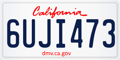 CA license plate 6UJI473