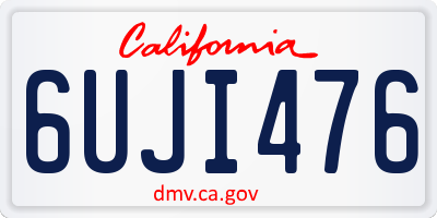 CA license plate 6UJI476
