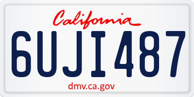 CA license plate 6UJI487