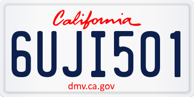 CA license plate 6UJI501