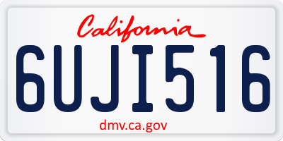 CA license plate 6UJI516