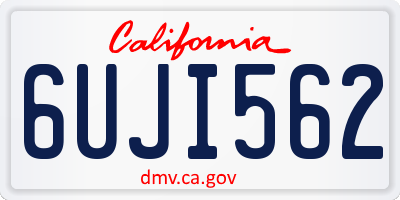 CA license plate 6UJI562