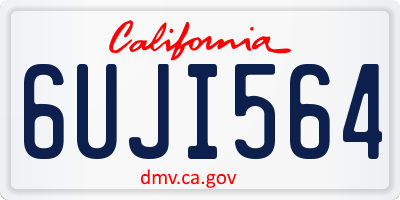 CA license plate 6UJI564