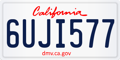 CA license plate 6UJI577
