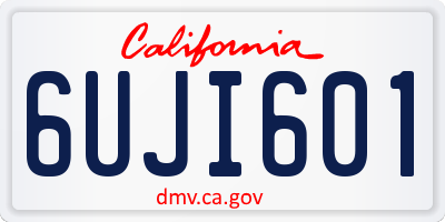 CA license plate 6UJI601