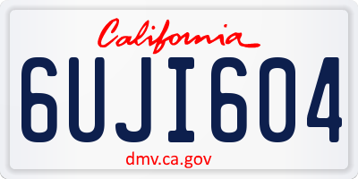 CA license plate 6UJI604