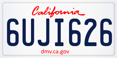 CA license plate 6UJI626