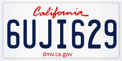 CA license plate 6UJI629