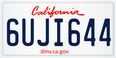 CA license plate 6UJI644