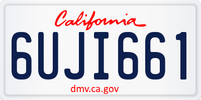 CA license plate 6UJI661