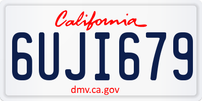 CA license plate 6UJI679