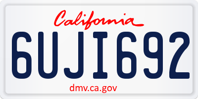 CA license plate 6UJI692