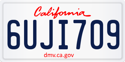 CA license plate 6UJI709