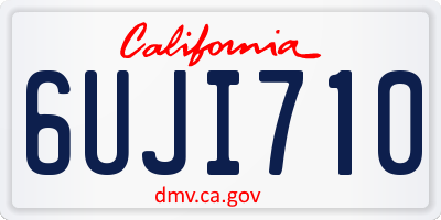 CA license plate 6UJI710