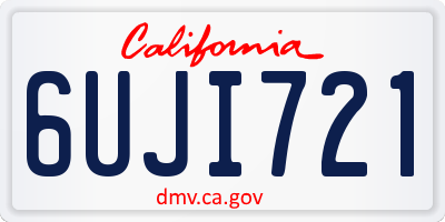 CA license plate 6UJI721