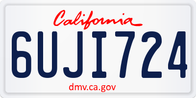 CA license plate 6UJI724