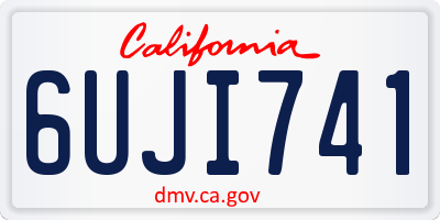 CA license plate 6UJI741