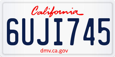 CA license plate 6UJI745