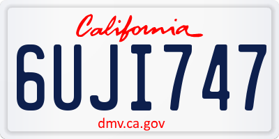 CA license plate 6UJI747