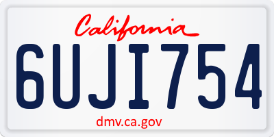 CA license plate 6UJI754