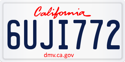CA license plate 6UJI772