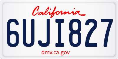 CA license plate 6UJI827