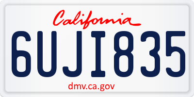 CA license plate 6UJI835