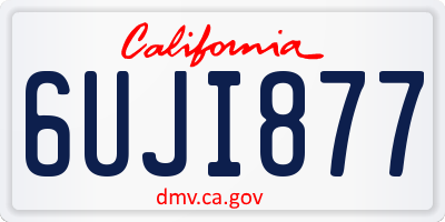 CA license plate 6UJI877