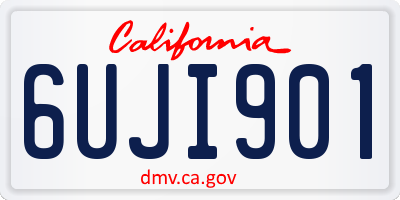 CA license plate 6UJI901