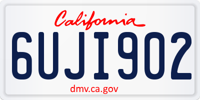 CA license plate 6UJI902
