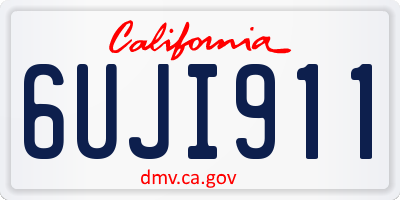 CA license plate 6UJI911