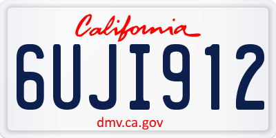CA license plate 6UJI912