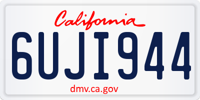 CA license plate 6UJI944