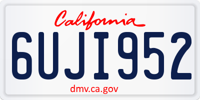 CA license plate 6UJI952