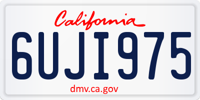 CA license plate 6UJI975