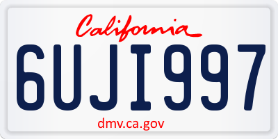 CA license plate 6UJI997