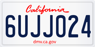 CA license plate 6UJJ024