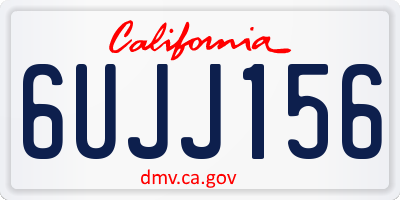 CA license plate 6UJJ156