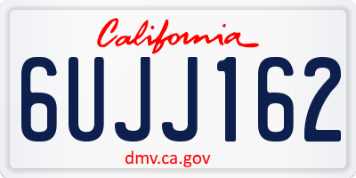 CA license plate 6UJJ162