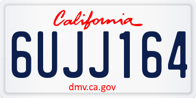 CA license plate 6UJJ164