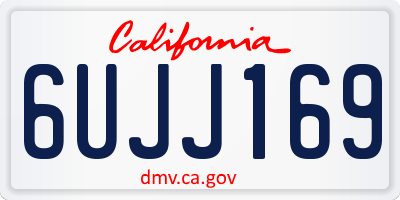 CA license plate 6UJJ169